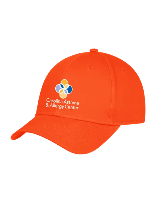 Orange Structured Cap Hook & Loop w/Carolina Asthma Logo