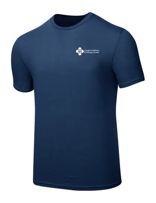 Seriously Soft Deep Slate Blue T-Shirt w/Carolina Asthma Logo