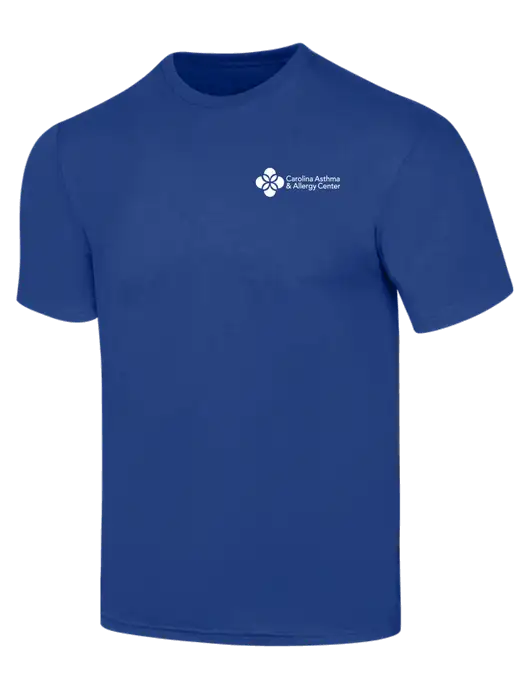 Simply Soft Dark Royal 4.5oz  Poly/Combed Ring Spun Cotton T-Shirt w/Carolina Asthma Logo