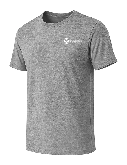 BELLA+CANVAS Heather Grey CVC Short Sleeve Tee w/Carolina Asthma Logo