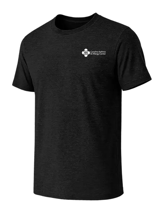 BELLA+CANVAS Black Heather CVC Short Sleeve Tee w/Carolina Asthma Logo