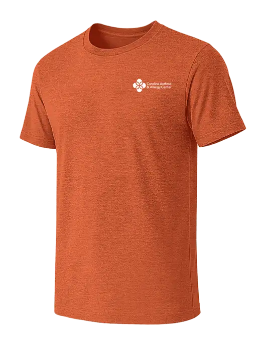 BELLA+CANVAS Heather Orange CVC Short Sleeve Tee w/Carolina Asthma Logo