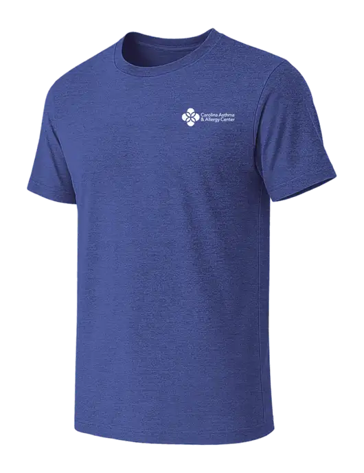 BELLA+CANVAS Heather Royal CVC Short Sleeve Tee w/Carolina Asthma Logo