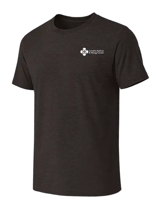 BELLA+CANVAS Dark Grey Heather CVC Short Sleeve Tee w/Carolina Asthma Logo