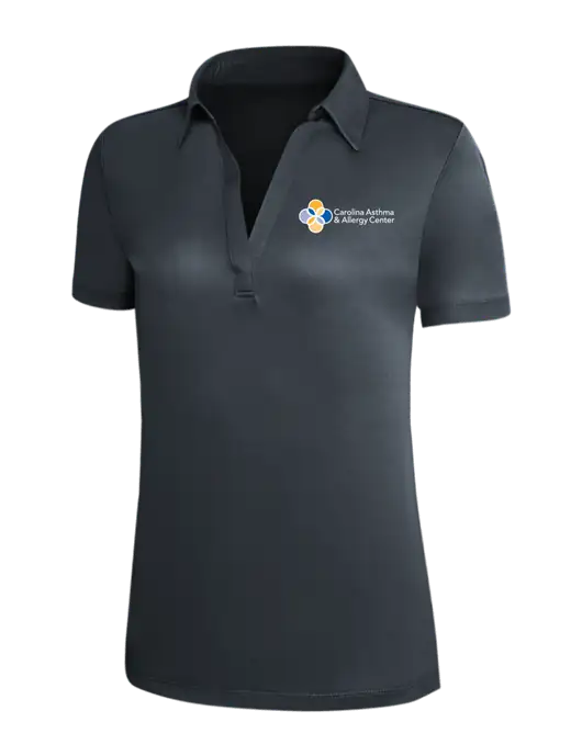 Dark Grey Silk Touch Womens Performance Polo w/Carolina Asthma Logo