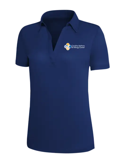 Dark Royal Silk Touch Womens Performance Polo w/Carolina Asthma Logo