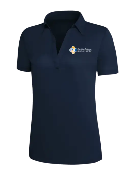 Navy Silk Touch Womens Performance Polo w/Carolina Asthma Logo