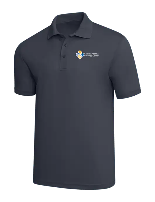 Dark Grey PosiCharge RacerMesh Polo w/Carolina Asthma Logo