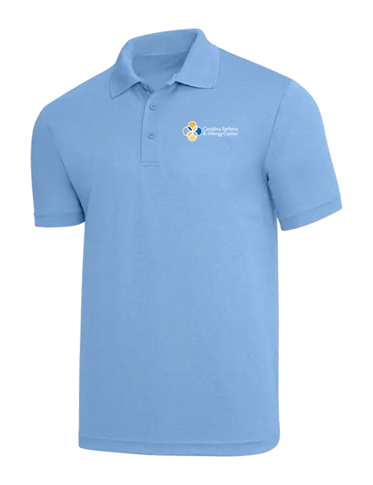 Light Royal Heather PosiCharge RacerMesh Polo w/Carolina Asthma Logo