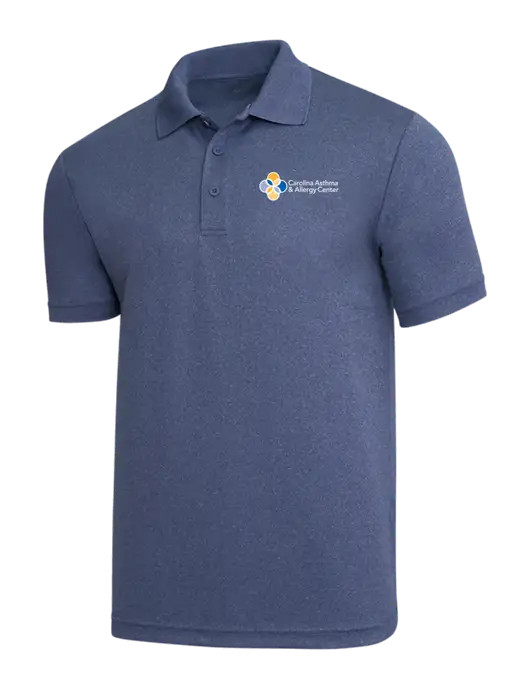 Light Navy Heather PosiCharge RacerMesh Polo w/Carolina Asthma Logo