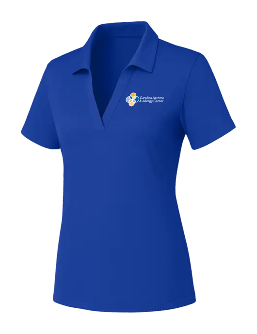 Womens Dark Royal PosiCharge RacerMesh Polo w/Carolina Asthma Logo