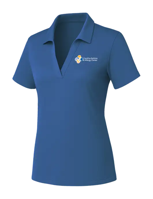 Womens Slate Blue PosiCharge RacerMesh Polo w/Carolina Asthma Logo