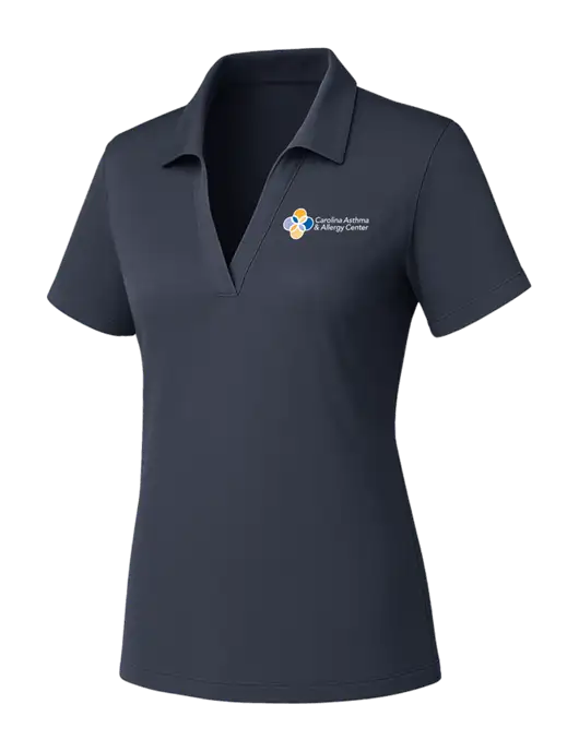 Womens Dark Grey PosiCharge RacerMesh Polo w/Carolina Asthma Logo