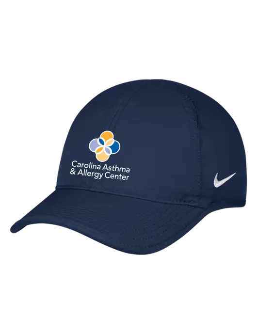 Nike Navy Featherlight Cap w/Carolina Asthma Logo