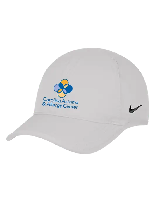 Nike White Featherlight Cap w/Carolina Asthma Logo