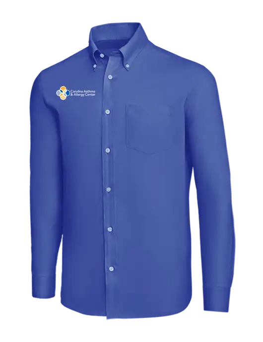 Brooks Brothers Dark Royal Wrinkle-Free Stretch Nailhead Shirt w/Carolina Asthma Logo