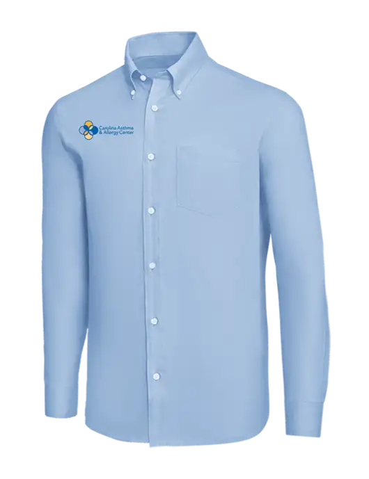 Brooks Brothers Light Blue Wrinkle-Free Stretch Nailhead Shirt w/Carolina Asthma Logo
