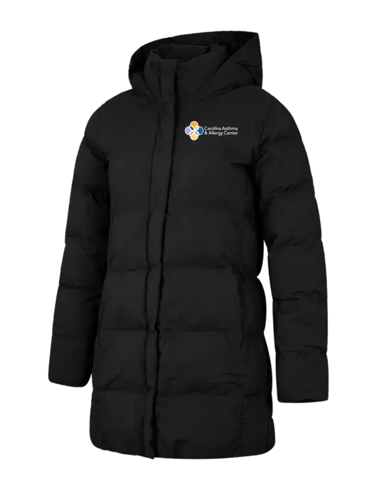 Mercer+Mettle Womens Deep Black Puffy Parka  w/Carolina Asthma Logo