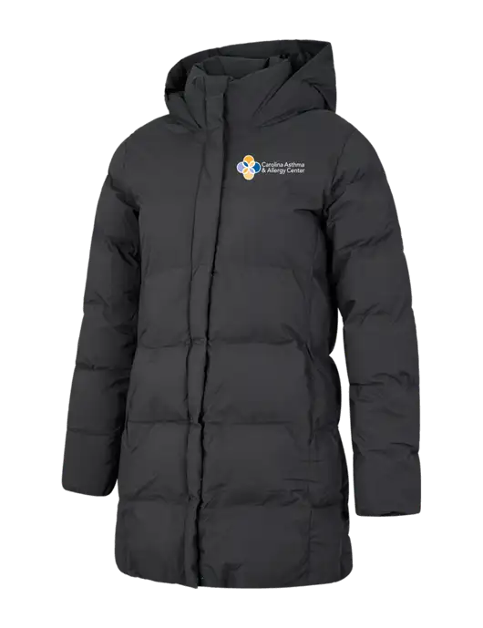 Mercer+Mettle Womens Dark Grey Puffy Parka  w/Carolina Asthma Logo