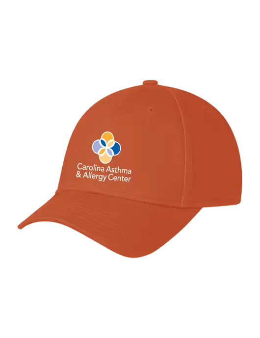 Burnt Orange Structured Cap Hook & Loop w/Carolina Asthma Logo