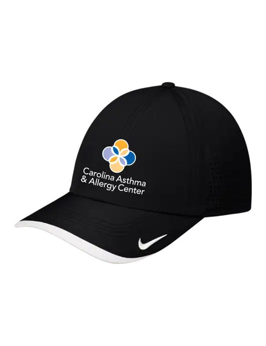 Nike Black/White Dri-FIT Perforated Performance Cap w/Carolina Asthma Logo