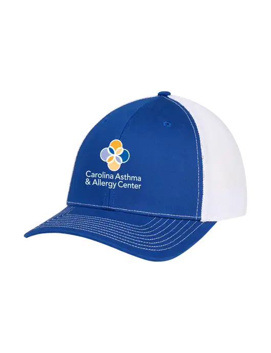 Richardson Adjustable Snapback Original 112 Trucker Cap Royal w/White Mesh w/Carolina Asthma Logo