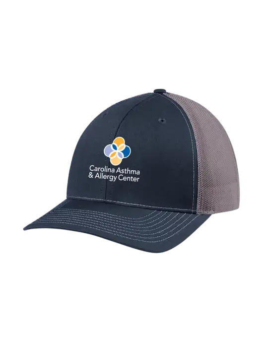 Richardson Adjustable Snapback Original 112 Trucker Cap Navy w/Charcoal Mesh w/Carolina Asthma Logo