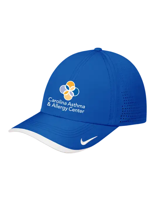 Nike Royal/White Dri-FIT Perforated Performance Cap w/Carolina Asthma Logo