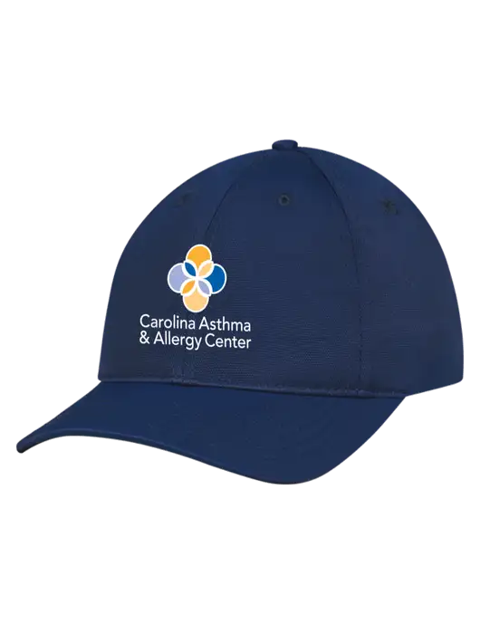Navy Nylon Twill Performance Cap w/Carolina Asthma Logo