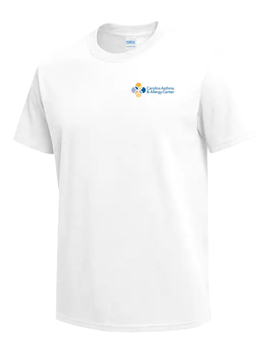 White Heavyweight 6.1 oz T-Shirt w/Carolina Asthma Logo