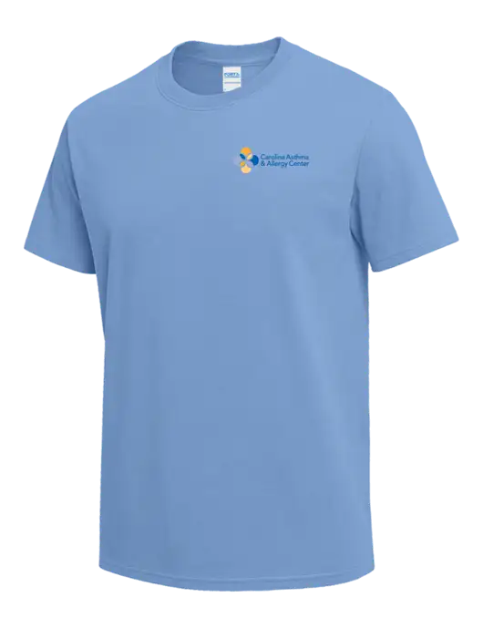 Light Blue Heavyweight 6.1 oz T-Shirt w/Carolina Asthma Logo