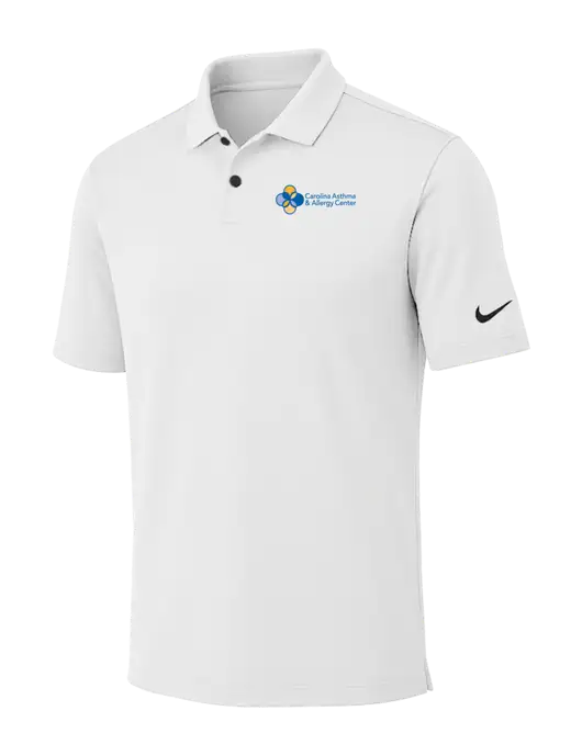 Nike White Dri-FIT Vapor Polo w/Carolina Asthma Logo