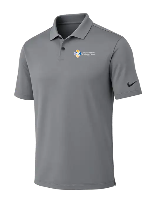Nike Medium Grey Dri-FIT Vapor Polo w/Carolina Asthma Logo