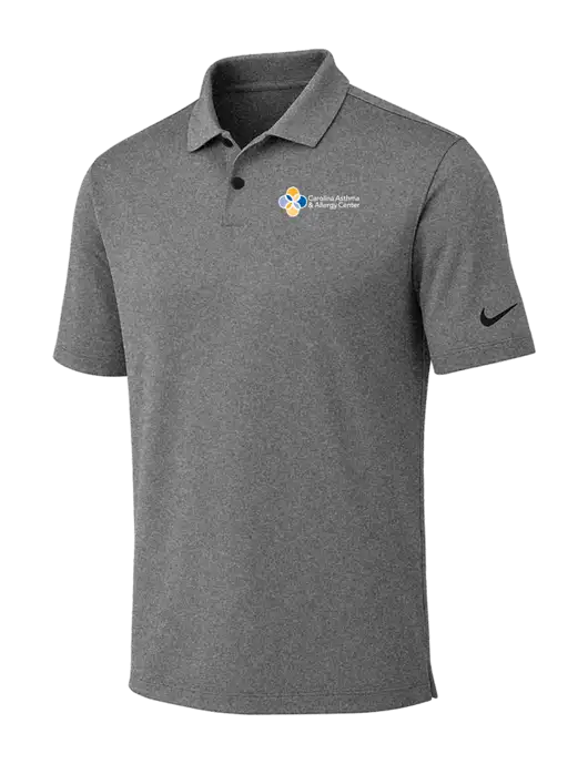 Nike Dark Grey Heather Dri-FIT Vapor Polo w/Carolina Asthma Logo