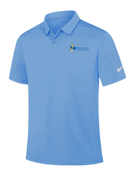 Nike Light Blue Dry Essential Solid Polo w/Carolina Asthma Logo