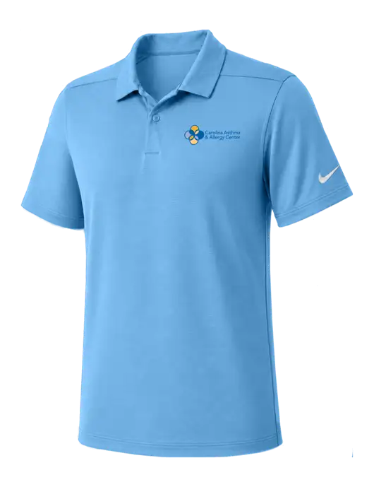 Nike Light Blue Dry Essential Solid Polo w/Carolina Asthma Logo