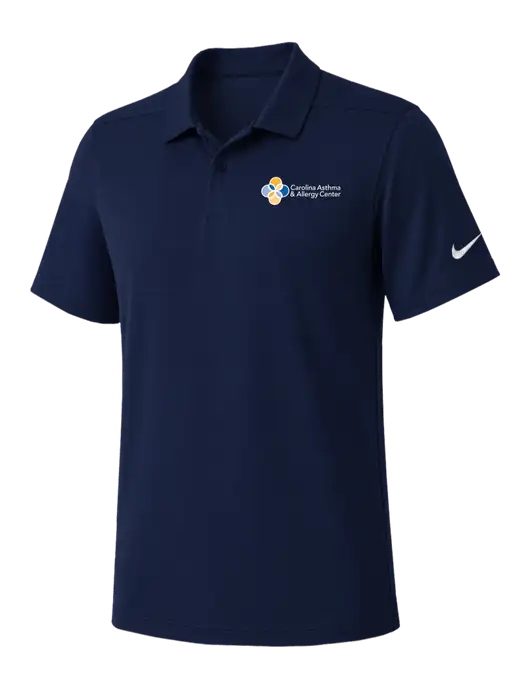 Nike Navy Dry Essential Solid Polo w/Carolina Asthma Logo