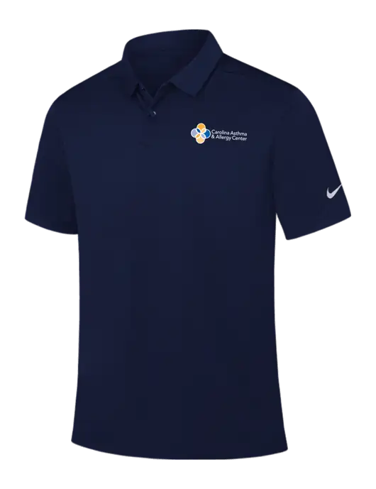 Nike Navy Dry Essential Solid Polo w/Carolina Asthma Logo