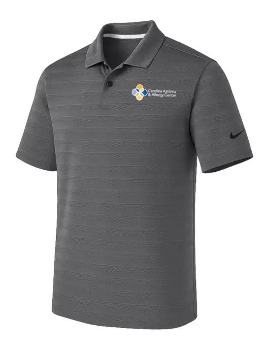 Nike Dark Medium Grey Dri-FIT Vapor Jacquard Polo w/Carolina Asthma Logo
