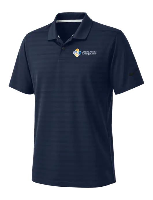 Nike Navy Dri-FIT Vapor Jacquard Polo w/Carolina Asthma Logo