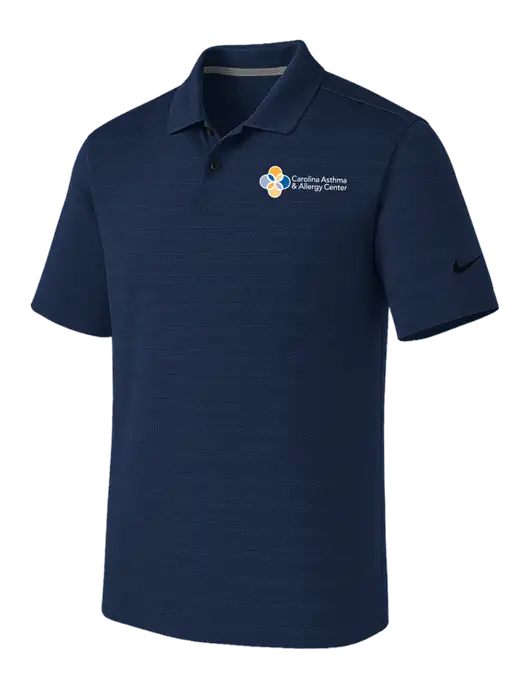 Nike Navy Dri-FIT Vapor Jacquard Polo w/Carolina Asthma Logo