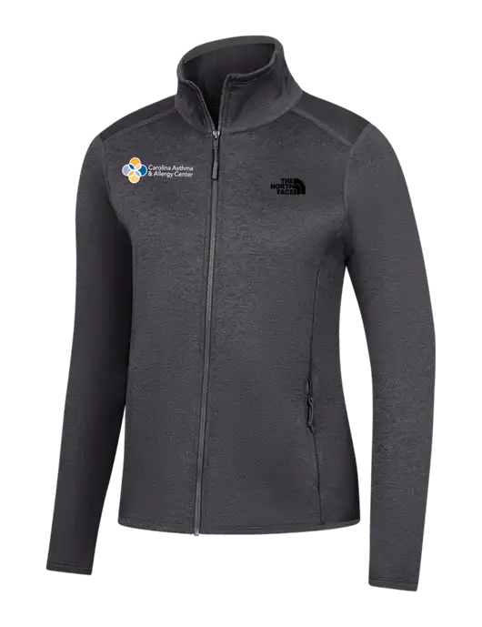 The North Face Womens Dark Grey Heather Skyline Full-Zip Fleece Jacket w/Carolina Asthma Logo