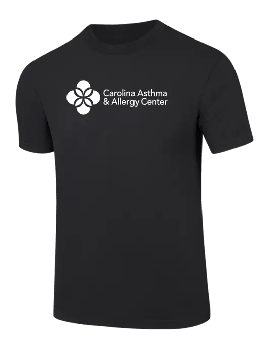 Comfort Colors 6.1 oz Black Heavyweight Ring Spun T-Shirt w/Carolina Asthma Logo