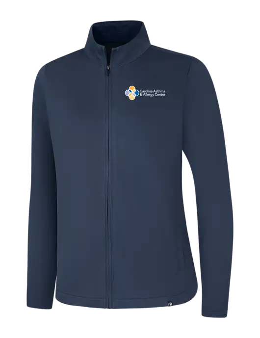 TravisMathew Womens Navy Coveside Full-Zip w/Carolina Asthma Logo