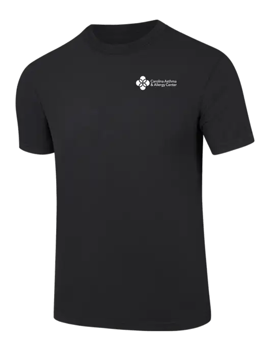 Comfort Colors 6.1 oz Black Heavyweight Ring Spun T-Shirt w/Carolina Asthma Logo