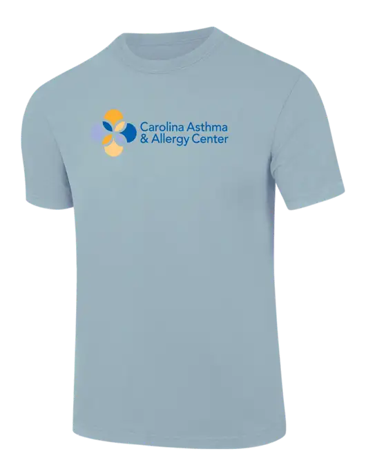 Comfort Colors 6.1 oz Light Blue Heavyweight Ring Spun T-Shirt w/Carolina Asthma Logo