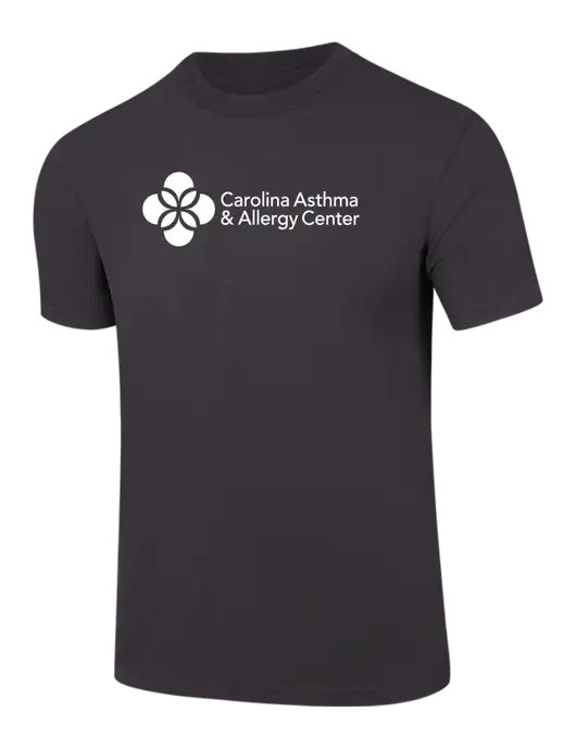 Comfort Colors 6.1 oz Dark Grey Heavyweight Ring Spun T-Shirt w/Carolina Asthma Logo