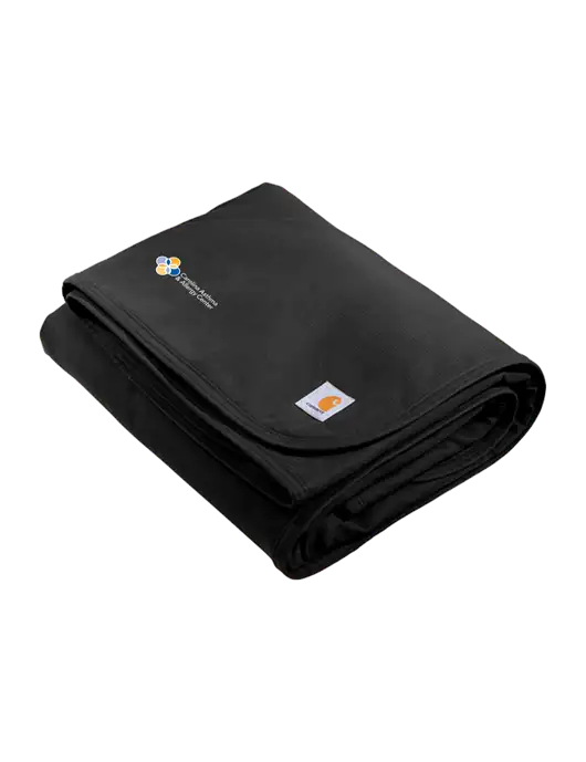 Carhartt Black Firm Duck Sherpa-Lined Blanket w/Carolina Asthma Logo