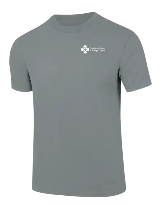 Comfort Colors 6.1 oz Medium Grey Heavyweight Ring Spun T-Shirt w/Carolina Asthma Logo