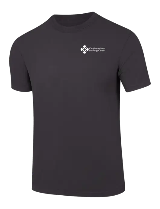 Comfort Colors 6.1 oz Dark Grey Heavyweight Ring Spun T-Shirt w/Carolina Asthma Logo